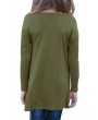 Army Green Twist Knot Detail Long Sleeve Girl’s Top