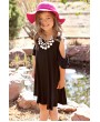 Black Ruffle Cold Shoulder Dress for Little Girls