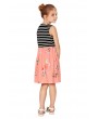 Pink Toddlers Floral and Striped Tank Dress