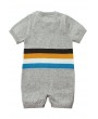 Gray Adorable Shy Sun Pattern Knitted T-shirt Baby Romper